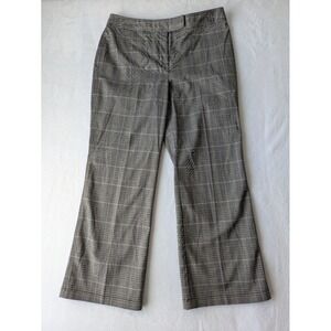 Hillard & Hanson 16 Petite‎ Stretch Dress Pants Wide Leg Houndstooth Preppy